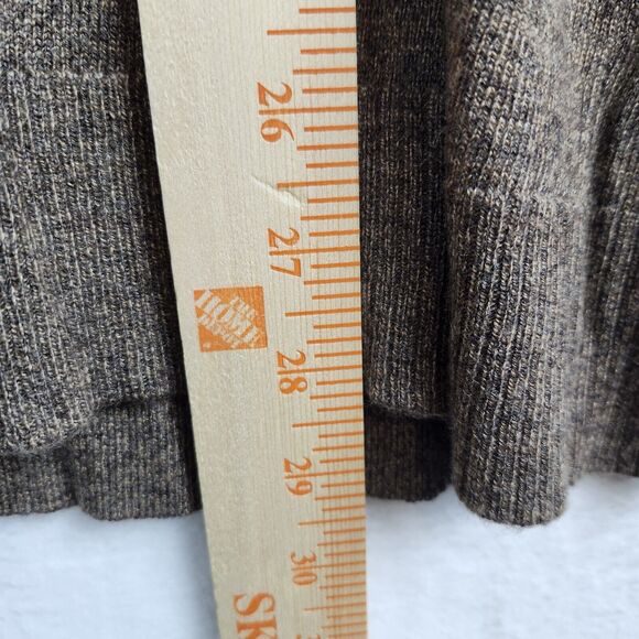 Chelsea & Theodore Wool Blend Sweater Fringe Cowl Neck Brown Womens 2X - Picture 4 of 7